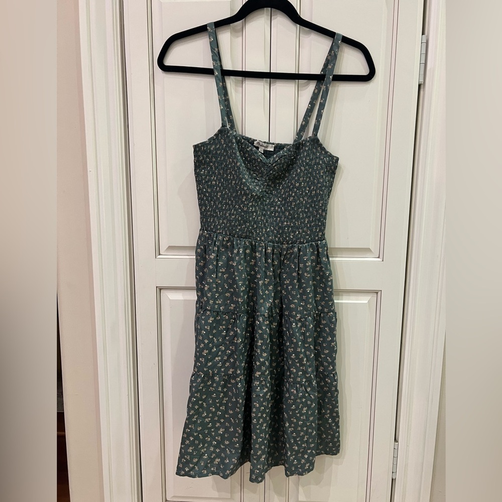 Madewell Tucker Tie Strap Floral Lucie Minidress